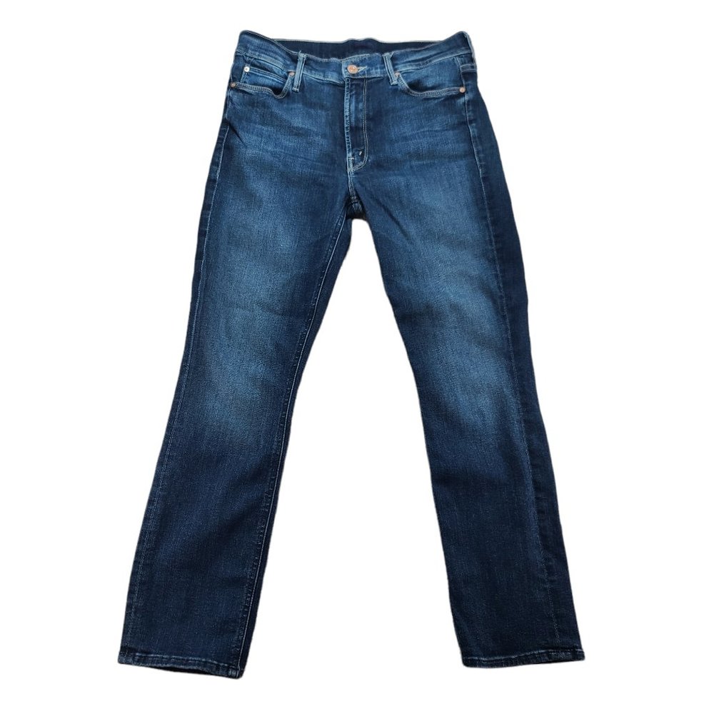 Mother Womens Size 28 The Mid Rise Dazzler Ankle Denim Jeans Dark Wash Stretch